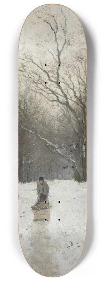 Anton Mauve - Winter in the Scheveningen Woods 8.25 inch art skate deck