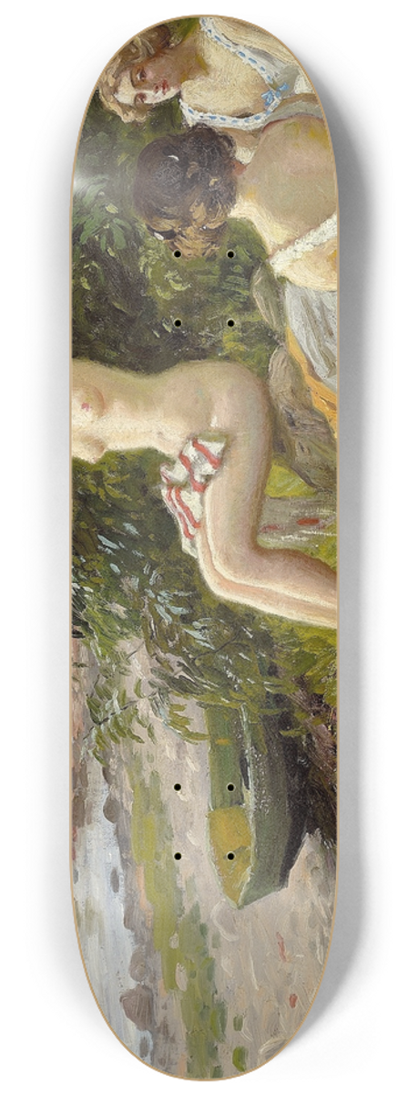 Paul Fischer - Tre badepiger i strandkanten 8.25 inch art skate deck