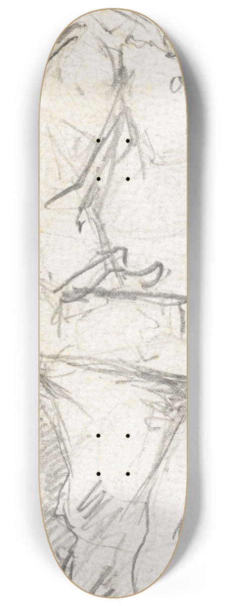 Paul Franz Otto - Mann mit Brille und Zigarre von der Seite 8.25 inch art skate deck