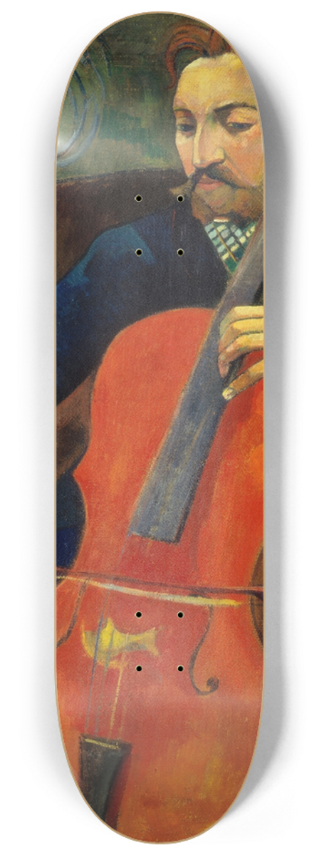 Paul Gauguin - The Violoncellist Schneklud 8.25 inch art skate deck
