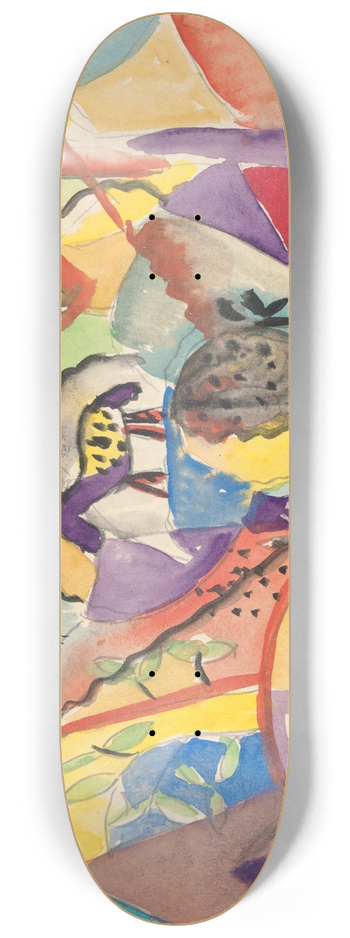 Paul Gaulois - Composition withHorses 8.25 inch art skate deck