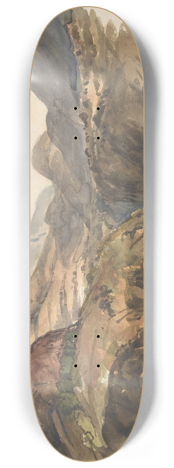 Paul Huet - Mountain View at Oisans (Isre) 8.25 inch art skate deck