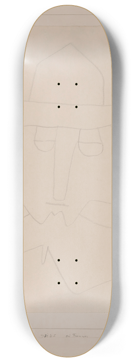 Paul Klee - A Pious One. 8.25 inch art skate deck