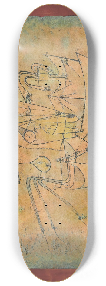 Paul Klee - Birnen-Destillation (Distillation of Pears) 8.25 inch art skate deck