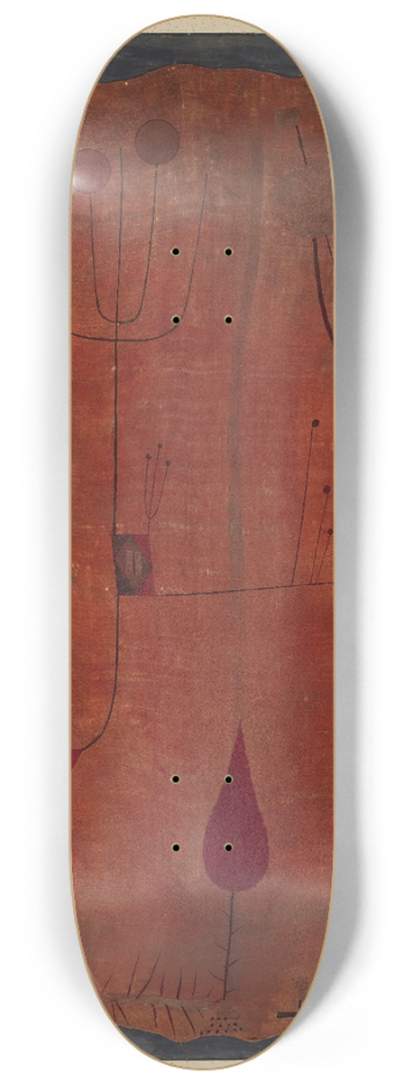 Paul Klee - Fruits on Red 8.25 inch art skate deck