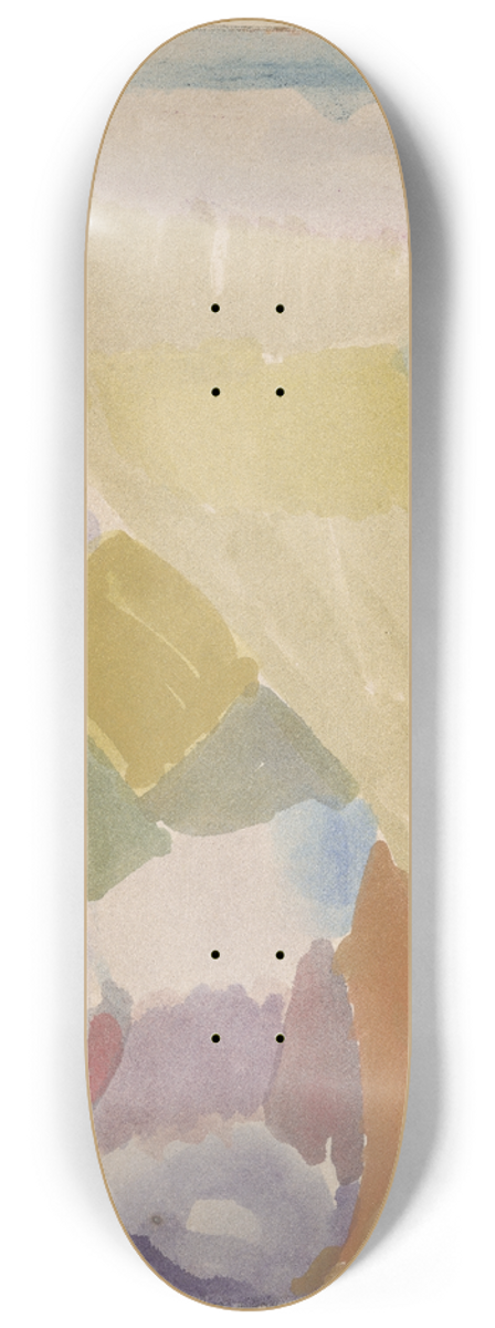 Paul Klee - Interieur mit der Uhr (Interior with the Clock) 8.25 inch art skate deck