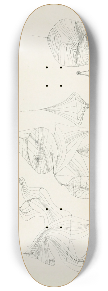 Paul Klee - Obertne (Overtones) 8.25 inch art skate deck