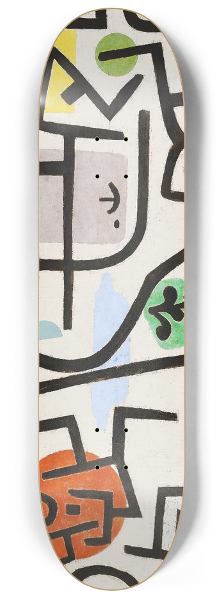 Paul Klee - Rich Harbor (Picture of a Journey) 8.25 inch art skate deck