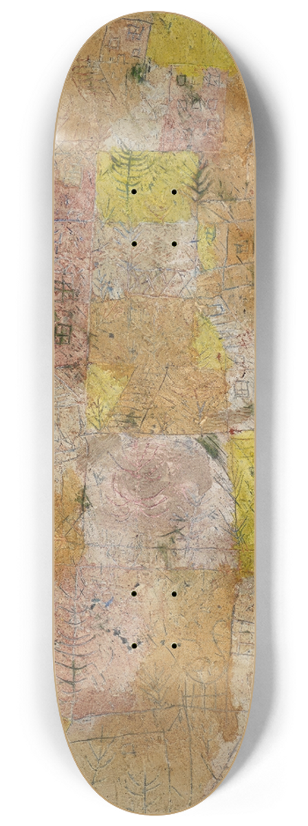 Paul Klee - Suburban Idyll (Gartenstadtidyll) 8.25 inch art skate deck