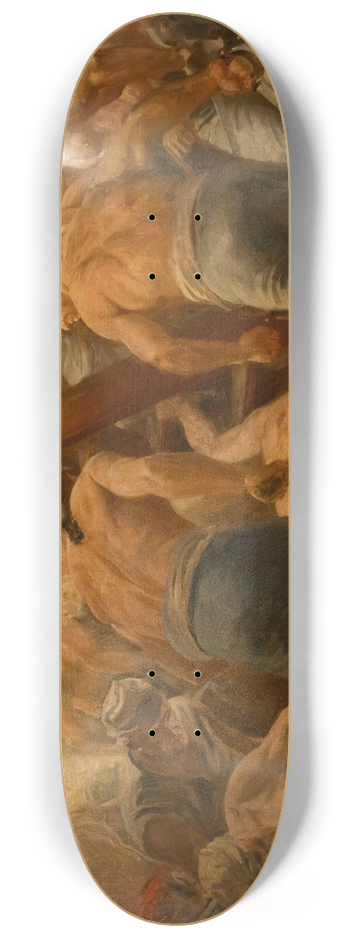 Anton Otto Fischer - The Scuffle Below Deck 8.25 inch art skate deck