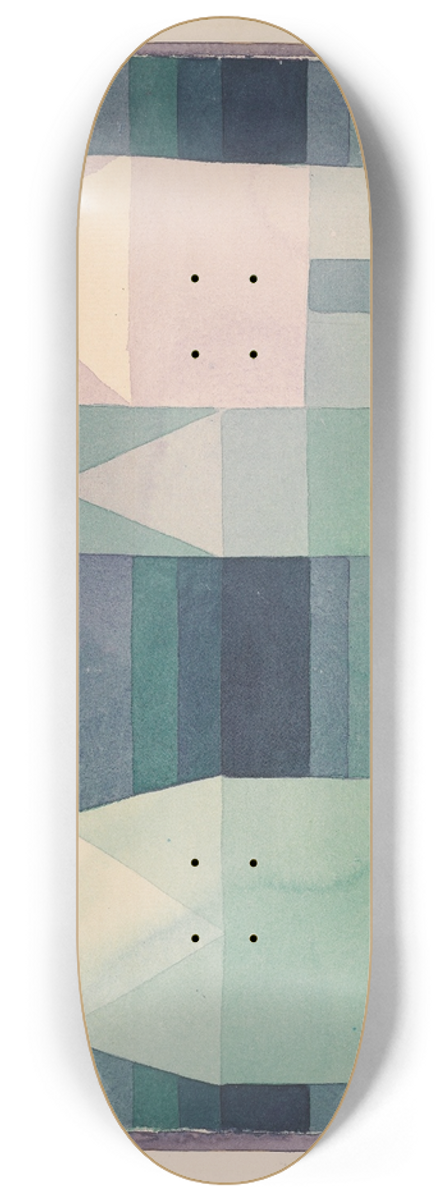 Paul Klee - Three Houses 8.25 inch art skate deck