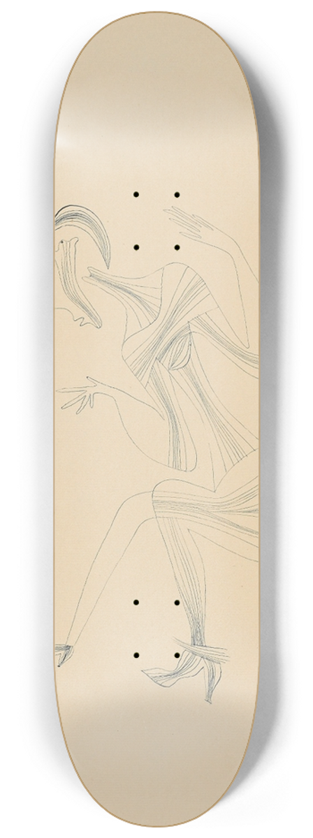 Paul Klee - Traum einer Dame (Dream of a Lady) 8.25 inch art skate deck