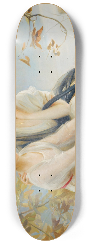 Paul mile Chabas - Portrait of two young women 8.25 inch art skate deck