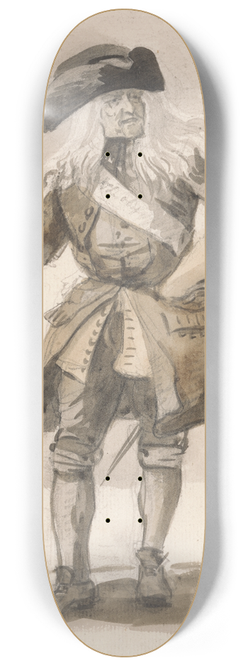 Paul Sandby - London Cries; A Man Swaggering 8.25 inch art skate deck