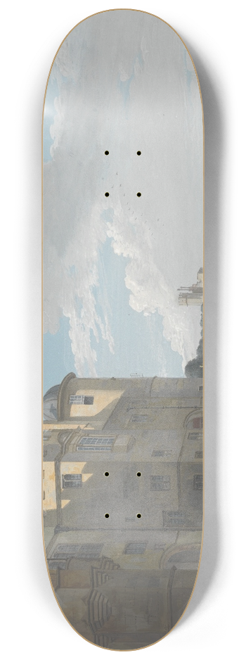 Paul Sandby - The North Terrace, Windsor Castle, Looking West 8.25 inch art skate deck