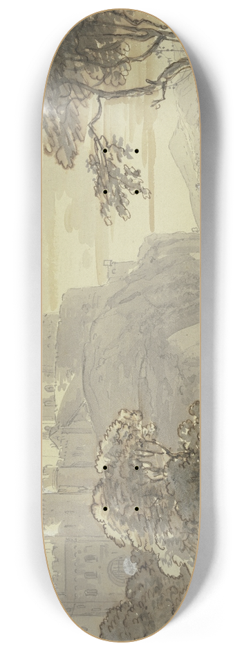 Paul Sandby - View of Windsor Castle 8.25 inch art skate deck