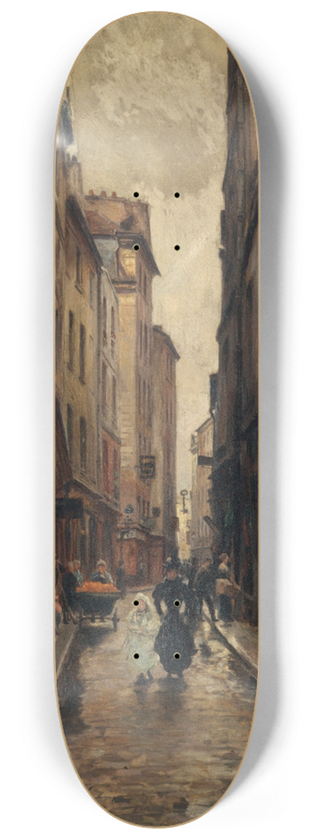 Paul Schaan - La rue Beaubourg  langle de la rue Simon-le-franc 8.25 inch art skate deck