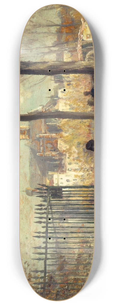 Paul Schaan - Le Quai De Lhtel-De-Ville Vu De Lile De La Cit 8.25 inch art skate deck