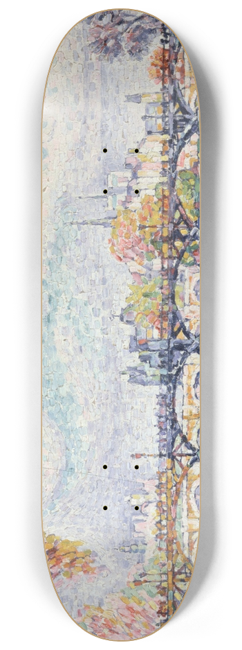 Paul Signac - Le pont des Arts 8.25 inch art skate deck
