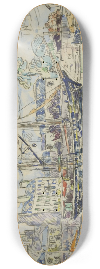 Paul Signac - Paimpol 8.25 inch art skate deck