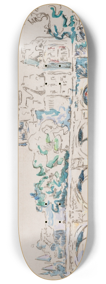 Paul Signac - Paris, Le Pont-Neuf 8.25 inch art skate deck