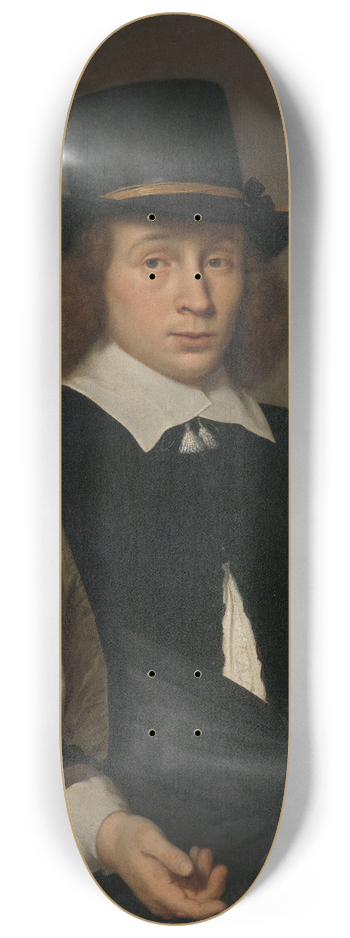 Paulus Hennekyn - Portrait of Dirck Hendrick Meulenaer 8.25 inch art skate deck