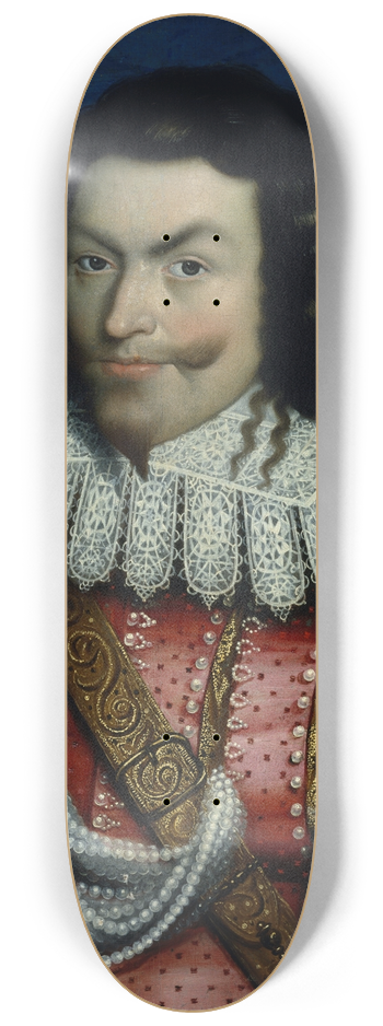 Paul van Somer - George Villiers, 1st Duke of Buckingham 8.25 inch art skate deck