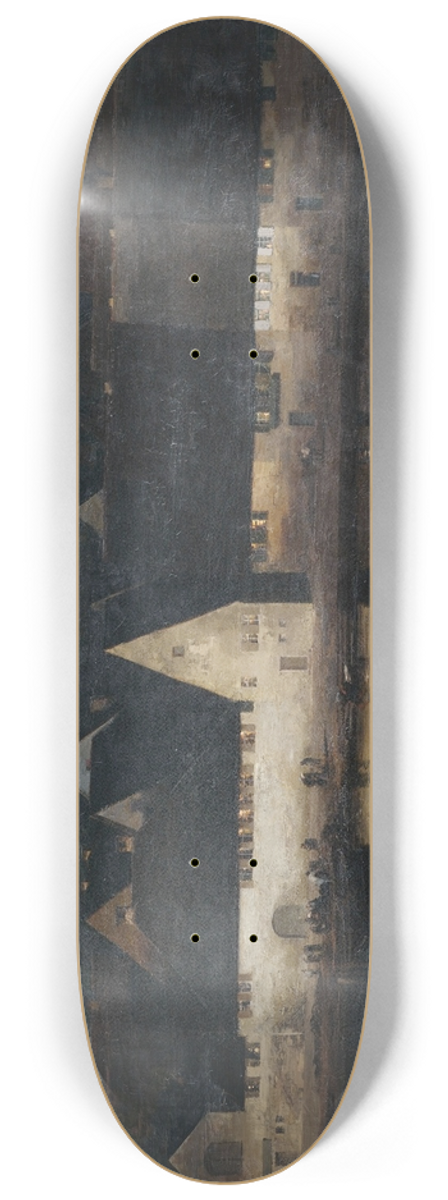 Paul Wilhelm Keller-Reutlingen - Abenddmmerung (Marktbreit am Main) 8.25 inch art skate deck