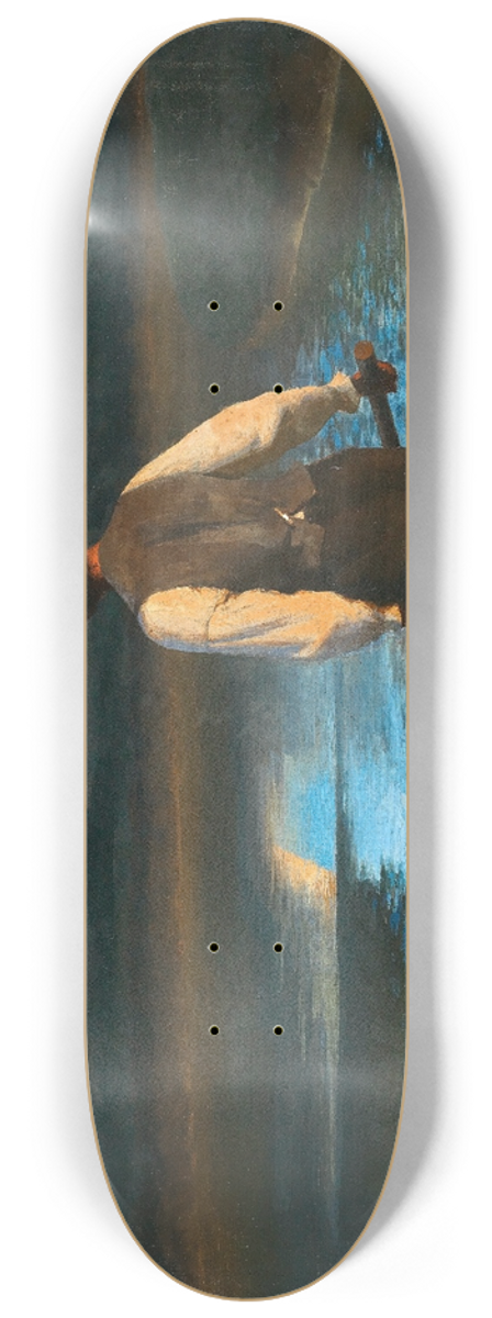 Paul Wilhelm Keller-Reutlingen - A Raft Ride on the Amper 8.25 inch art skate deck