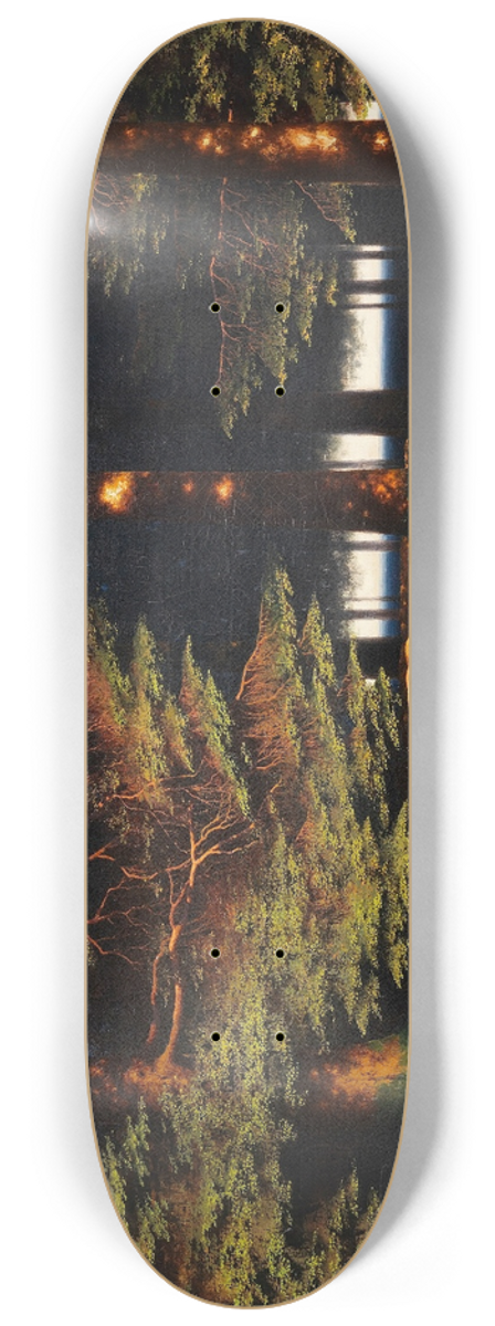 Paul Wilhelm Keller-Reutlingen - Grasende Schafe auf der Waldlichtung 8.25 inch art skate deck