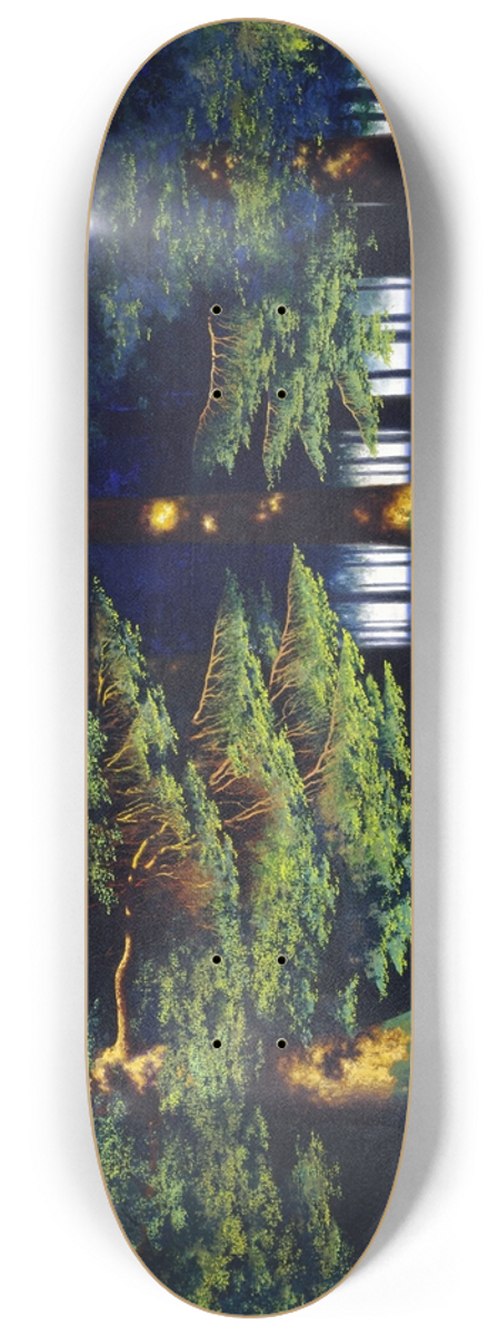 Paul Wilhelm Keller-Reutlingen - Waldinneres mit grasender Schafherde 8.25 inch art skate deck