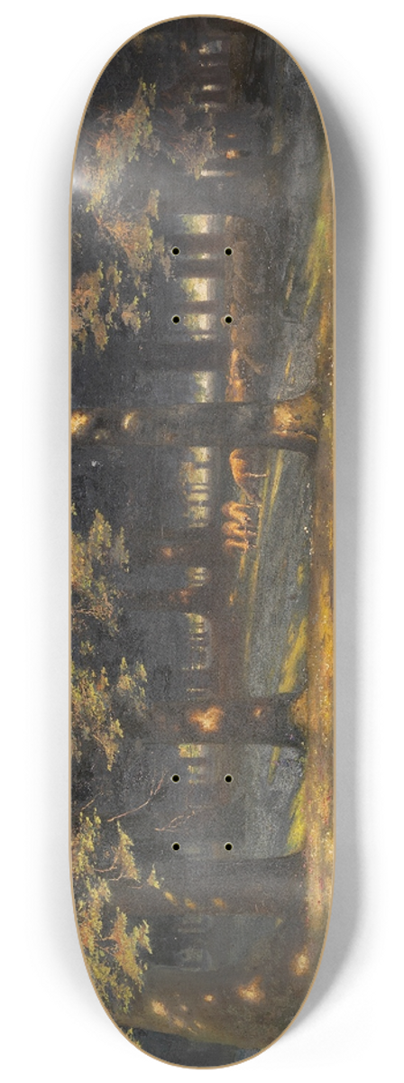 Paul Wilhelm Keller-Reutlingen - Waldlichtung mit grasenden Schafen 8.25 inch art skate deck