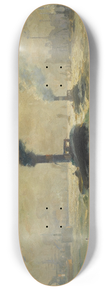 Paul Wolde - Zwei Dampfschlepper im Hamburger Hafen 8.25 inch art skate deck