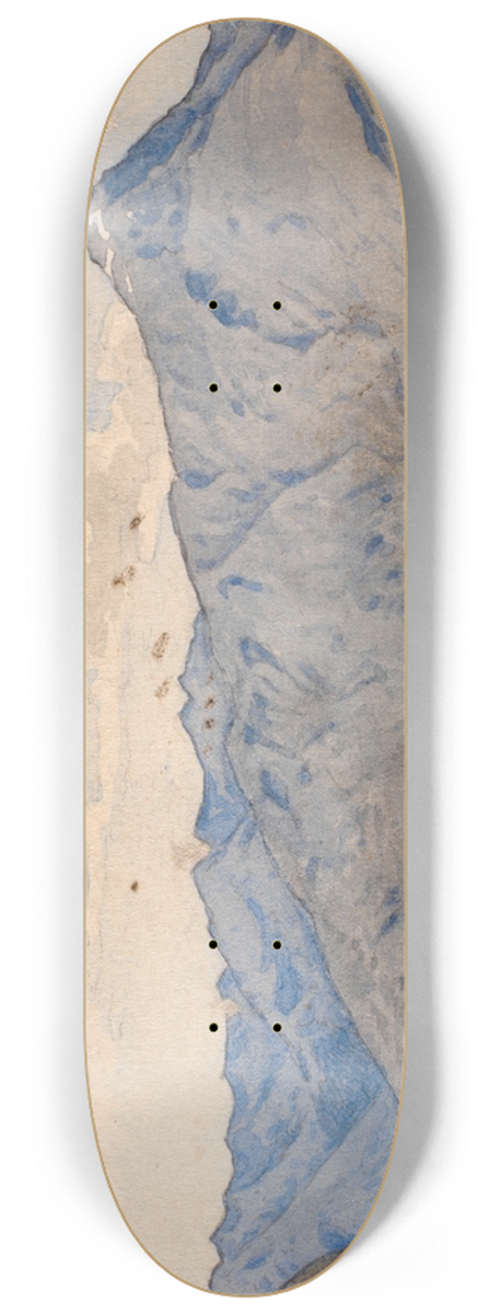 P. C. Skovgaard - Italiensk landskab med en flod og bjerge 8.25 inch art skate deck