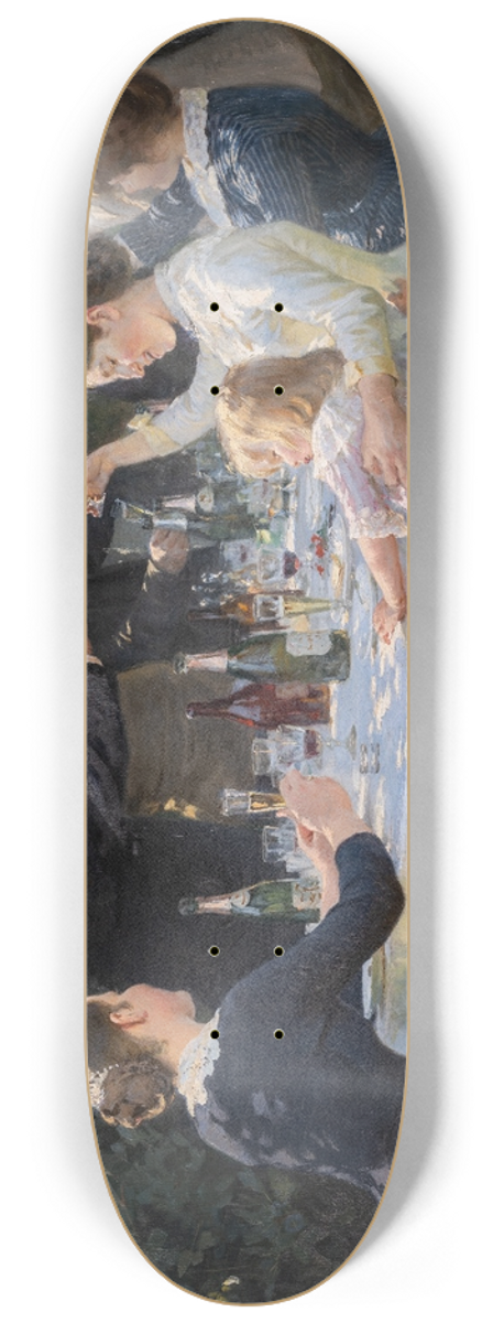 Peder Severin Kryer - Hip, Hip, Hurrah! Artists Party, Skagen 8.25 inch art skate deck