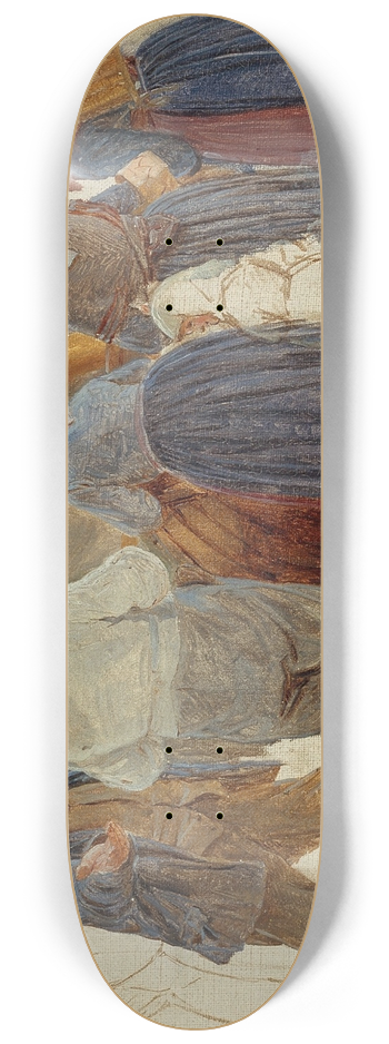 Peder Severin Kryer - Morning at Hornbk. Men and women bargining 8.25 inch art skate deck