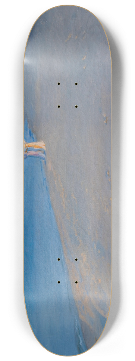 Peder Severin Kryer - Summer evening at the South beach, Skagen. Anna Ancher and Marie Kryer (study) 8.25 inch art skate deck