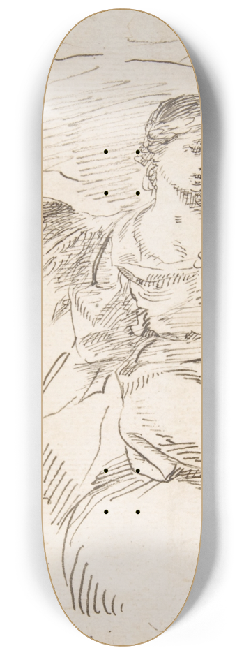 Pedro Duque y Cornejo - Angel Seated on Clouds 8.25 inch art skate deck