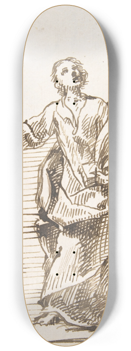 Pedro Duque y Cornejo - Standing Male Figure 8.25 inch art skate deck