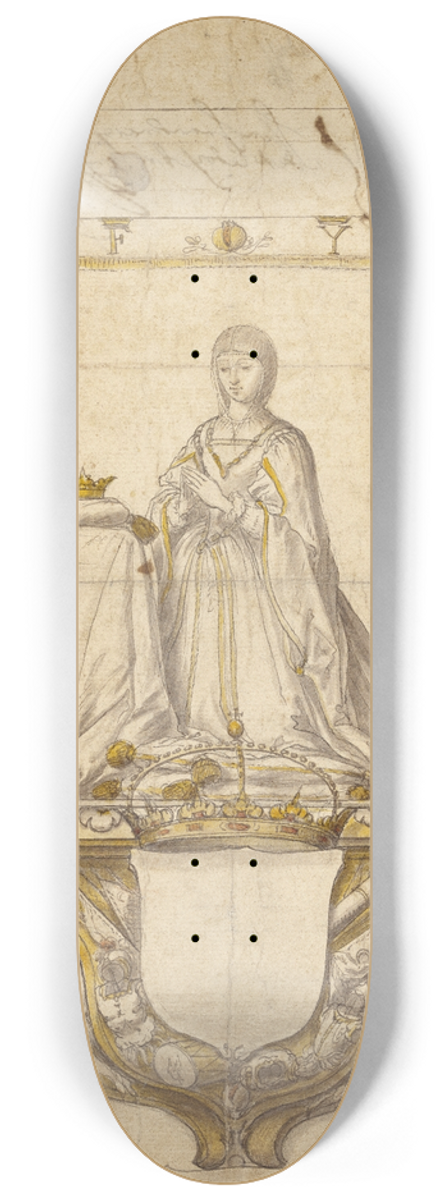Pedro Mena y Medrano - Study for a Statue of Queen Isabella 8.25 inch art skate deck