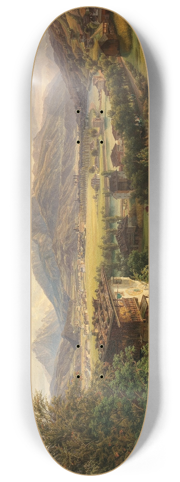 Anton Schiffer - A View of Innsbruck 8.25 inch art skate deck