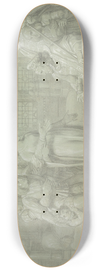 Pelagio Palagi - King Charles VIII of France with the Dying Gian Galeazzo Sforza at Pavia 8.25 inch art skate deck