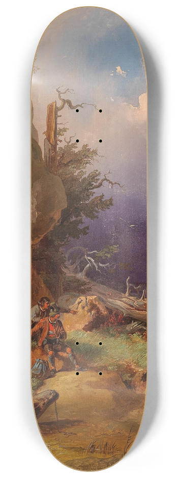 Anton Schrdl - Hunters Resting 8.25 inch art skate deck