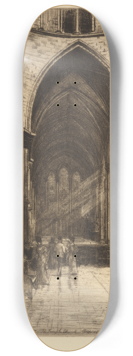 Percy Thomas - The Temple, London 8.25 inch art skate deck