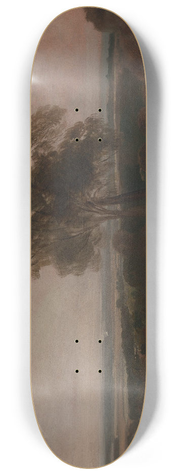 Peter DeWint - Landscape study at sunset 8.25 inch art skate deck