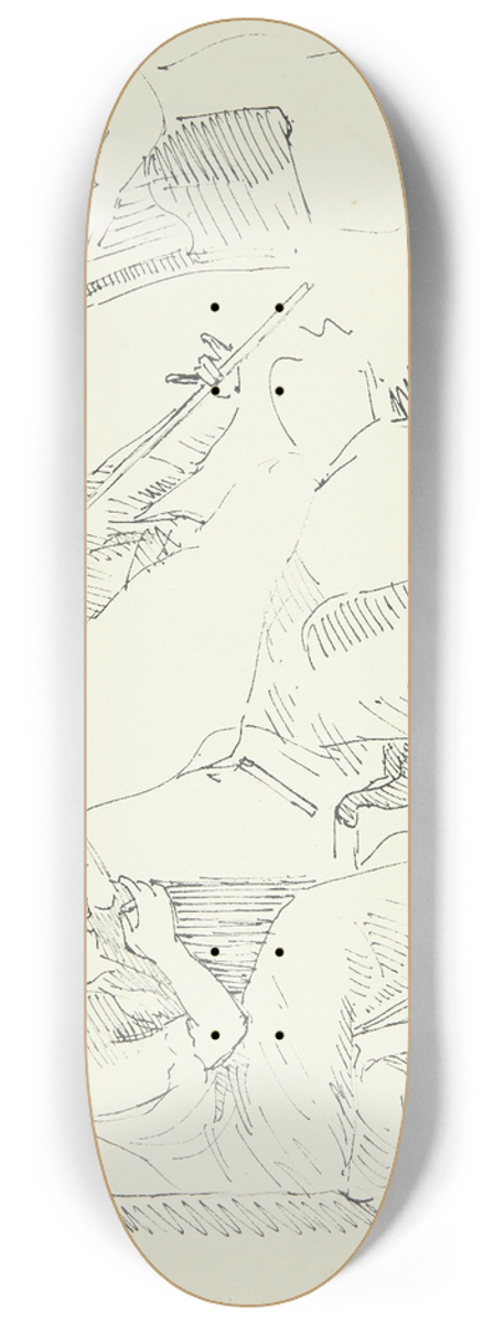 Peter Hansen - Kopi efter antik freske i museet i Napolil Musikscene 8.25 inch art skate deck