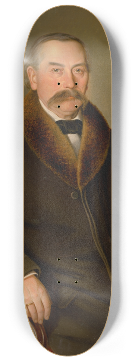 Peter Michal Boh - Portrait of a Man in Fur Coat 8.25 inch art skate deck