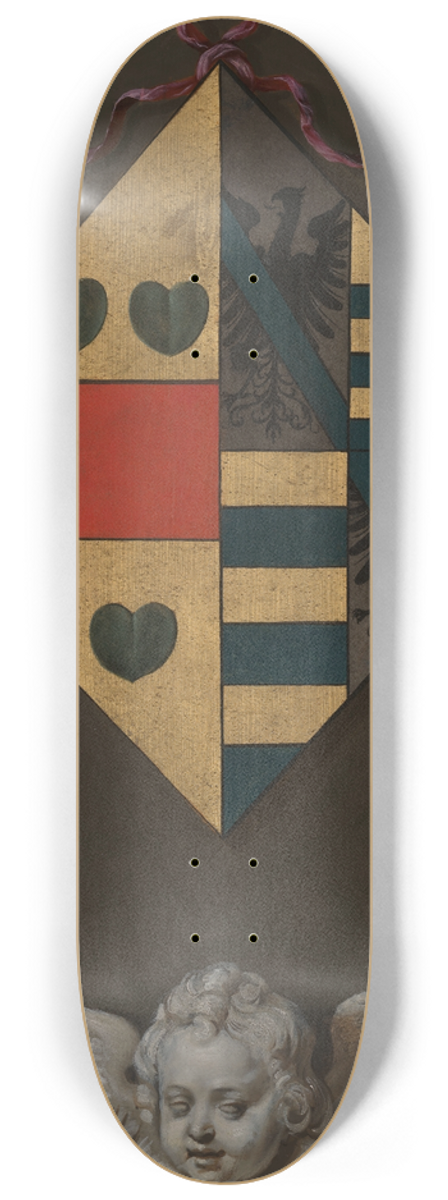 Peter Paul Rubens - Coat of Arms of Adriana Perez 8.25 inch art skate deck