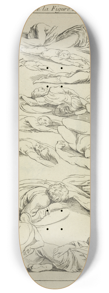 Peter Paul Rubens - Several figures in prone and supine positions 8.25 inch art skate deck