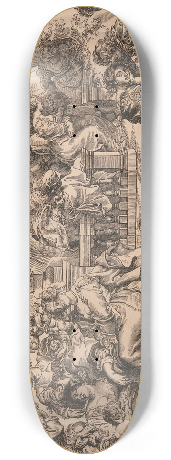 Peter Paul Rubens - The Conversation  la mode or The Garden of Love 8.25 inch art skate deck
